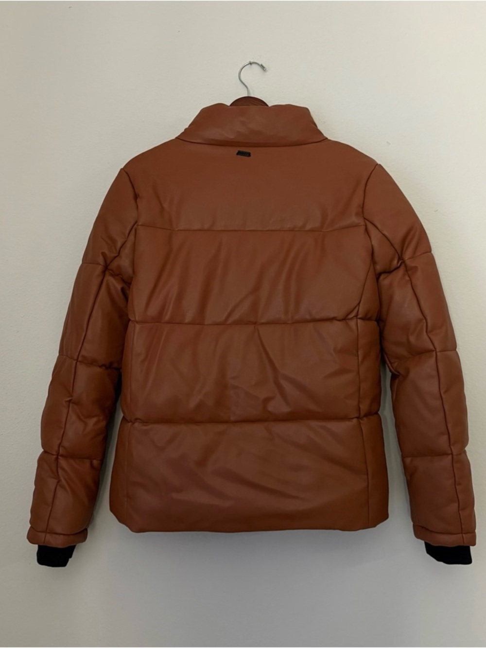 Marc New York Performance Alex Faux Leather Puff Jacket in Brown - Picture 4 of 6